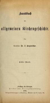 Cover of: Handbuch der allgemeinen kirchengeschichte