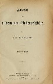 Cover of: Handbuch der allgemeinen kirchengeschichte