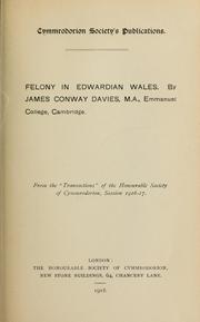 Cover of: Felony in Edwardian Wales