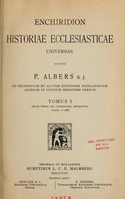 Cover of: Enchiridion historiae ecclesiasticae universae by Petrus Albers
