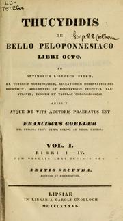 Cover of: De bello Peloponnesiaco libri octo by Thucydides