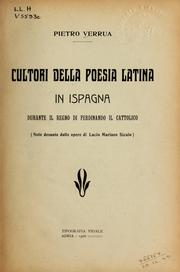 Cultori della poesia latina in Ispagna by Pietro Verrua