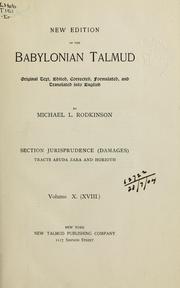 Cover of: The Babylonian Talmud: original text