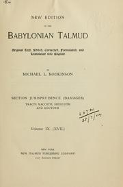 Cover of: The Babylonian Talmud: original text