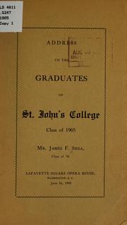 Cover of: Address to the graduates of St. John