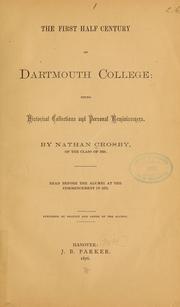 Cover of: The first half century of Dartmouth college