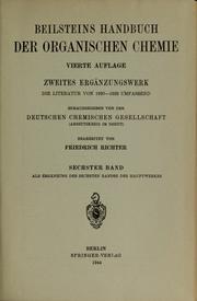 Cover of: Beilsteins Handbuch der organischen Chemie, vierte Auflage by Deutsche Chemische Gesellschaft