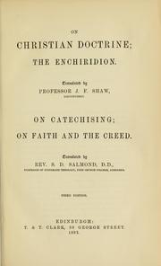 Cover of: On Christian doctrine ; The Enchiridion by Dods, Marcus