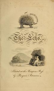 Cover of: The echo: with other poems