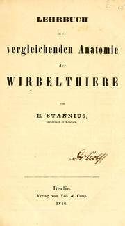 Cover of: Lehrbuch der vergleichenden Anatomie der Wirbellosen Thiere by Siebold, C. Th. E. von