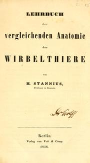 Cover of: Lehrbuch der vergleichenden Anatomie der Wirbellosen Thiere