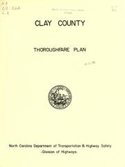 Cover of: Preliminary thoroughfare plan for Clay County, North Carolina
