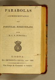 Cover of: Parabolas accrescentadas ao Portugal regenerado