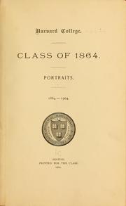 Cover of: Harvard college | Harvard university. Class of 1864