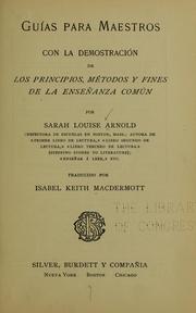 Cover of: Guías para maestros by Arnold, Sarah Louise