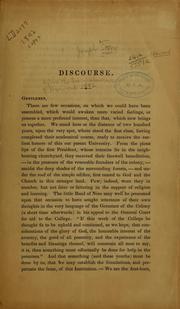 Cover of: A discourse delivered before the Society of the alumni of Harvard university: at their first anniversary, August 23, 1842, being the close of the second century after the first clss was graduated