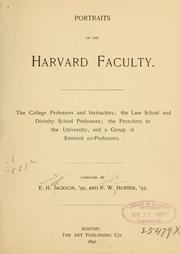 Cover of: Portraits of the Harvard faculty