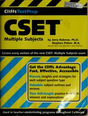 CliffsTestPrep CSET multiple subjects by Jerry Bobrow