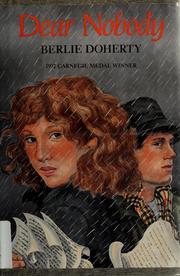 Cover of: Dear nobody by Berlie Doherty