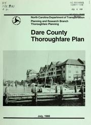 Cover of: Thoroughfare plan for Dare County, North Carolina