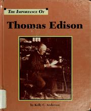 Cover of: The Importance of Thomas Edison