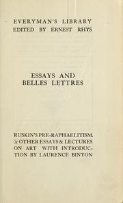 Cover of: Pre-Raphaelitism by John Ruskin, John Ruskin