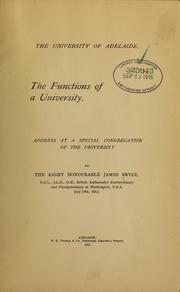 Cover of: The functions of a university