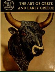 Cover of: The art of Crete and early Greece by Matz, Friedrich