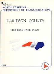 Cover of: Thoroughfare plan for Davidson County, North Carolina