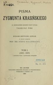 Cover of: Pisma Zygmunta Krasińskiego