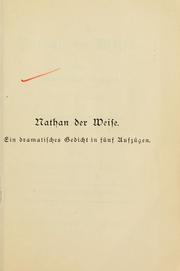 Cover of: Lessings Nathan der Weise