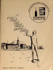 Cover of: Very large data bases, Stockholm 1985 by International Conference on Very Large Data Bases (11th 1985 Stockholm, Sweden)