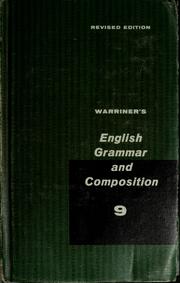 Cover of: English grammar and composition, 9 | John E. Warriner
