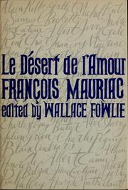 Cover of: Le désert de l'amour