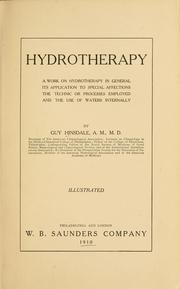 Cover of: Hydrotherapy by Guy Hindsdale