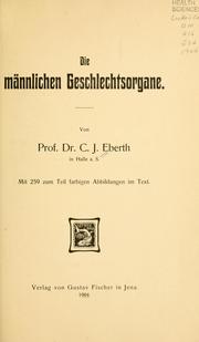 Cover of: Die männlichen Geschlechtsorgane