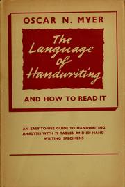 Cover of: The language of handwriting and how to read it