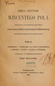 Cover of: Dzieła poetyckie by Wincenty Pol