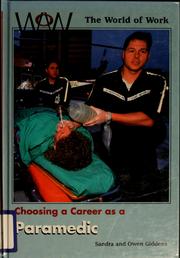Cover of: Choosing a career as a paramedic