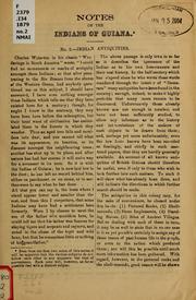 Cover of: Notes on the Indians of Guiana by Everard im Thurn