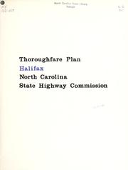 Cover of: Preliminary thoroughfare plan for Halifax, North Carolina