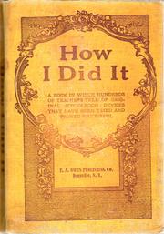 Cover of: How I did it by Grace B. Faxon