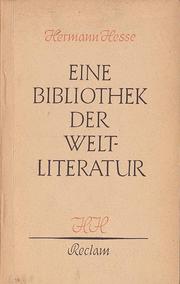 Cover of: Eine Bibliothek der Weltliteratur by 
