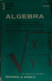 Cover of: Algebra by Gerald Everett Moore