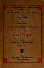 Algèbre by Nicolas Bourbaki