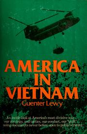 Cover of: America in Vietnam by Guenter Lewy