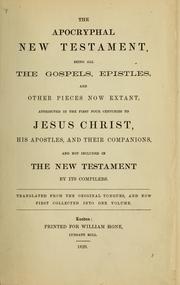 Cover of: The apocryphal New Testament by Judith Martin