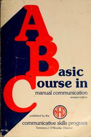 Cover of: A basic course in manual communication