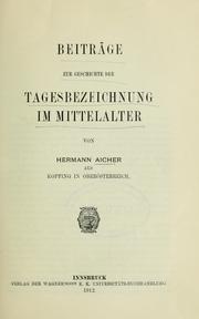 Cover of: Beiträge zur Geschichte der Tagesbezeichnung im Mittelalter