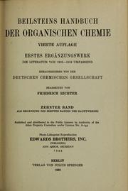 Cover of: Beilsteins Handbuch der organischen Chemie: Erstes Ergänzungswerk, die Literatur von 1910-1919 umfassend